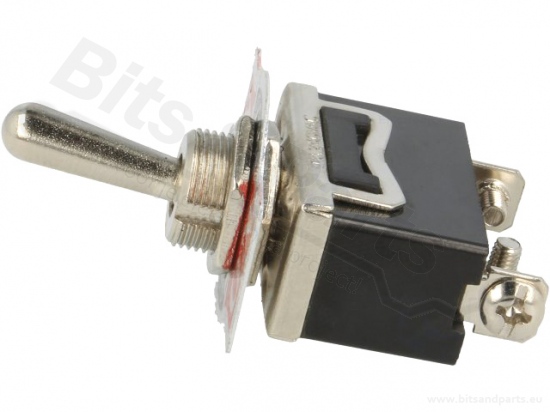 Toggle switch with nameplate single pole on/off/on SP3T
